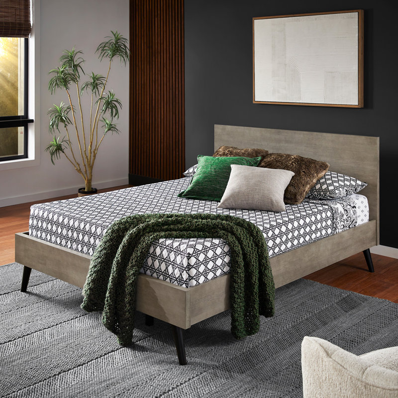 Lit plateforme Macedo Mid-Century, Grand