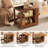 27.5"-36.2"Drop Leaf Expandable Rolling Coffee Table with Double Storage Shelves,  Foldable Side Dining Cart for Small Space Living Room-1628801945