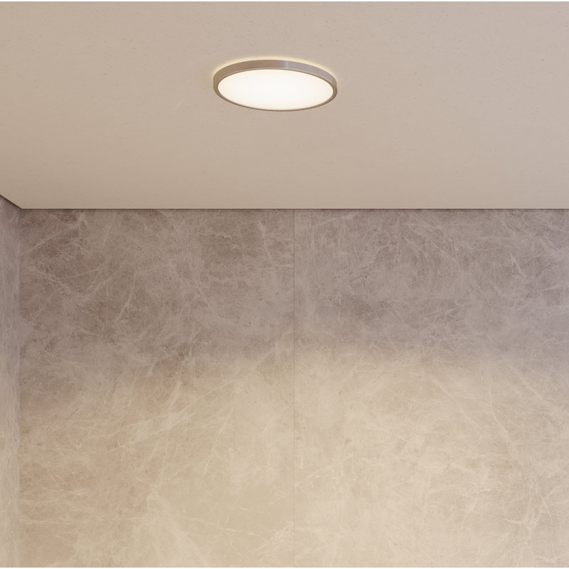 LED Flush Mount, 2.5cm H x 29cm W x 29cm D, Grey