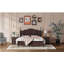 Structure de lit plateforme en bois, lit plateforme de style rétro avec support de traverse en bois-1527942158