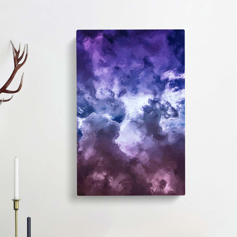 Purple Clouds In Abstract - Wrapped Canvas, 50cm H x 35cm W x 3cm D