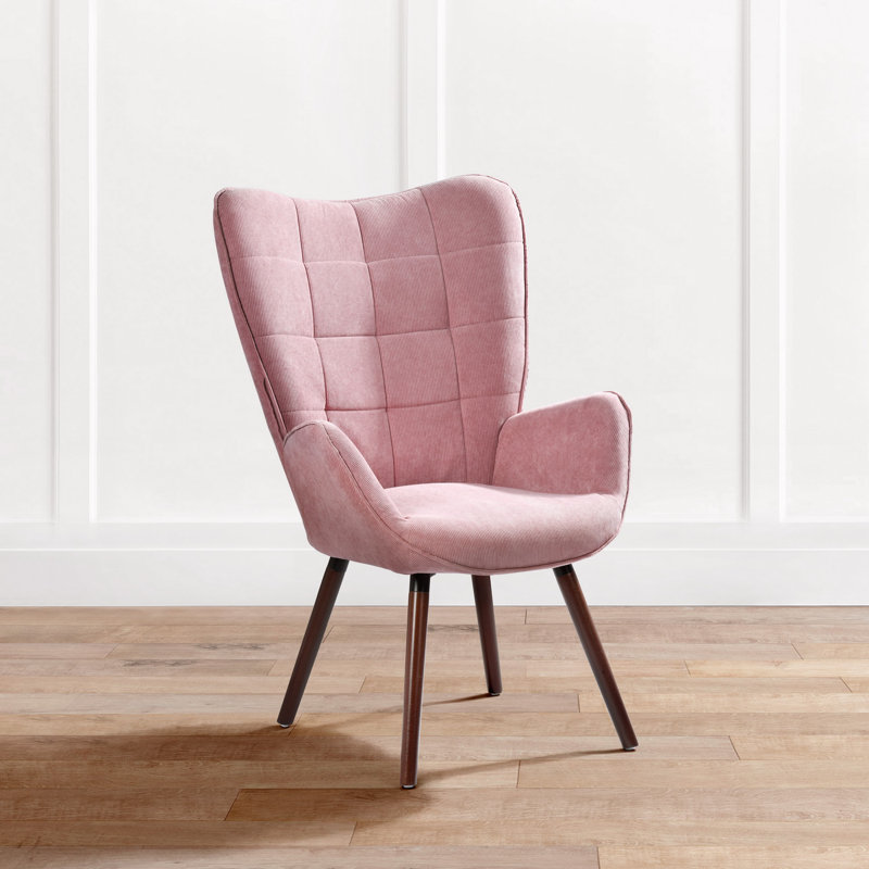 Garmon Upholstered Armchair, Pink