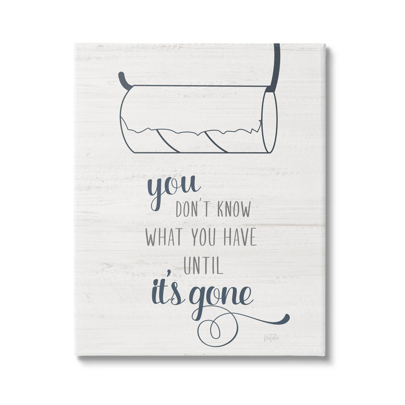 Art mural sur toile Till It's Gone Bathroom par Natalie Carpentieri, H 30 po x l 24 po x P 1,5 po
