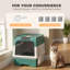Plastic Enclosed Litter Box with Top Entry Door