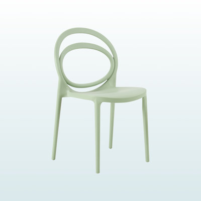 Modern Contemporary Set Of 4 Sea Green Patio Dining Chair