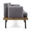 Causeuse d'extérieur avec table basse Canoga
