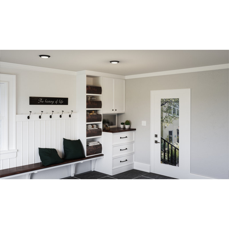 Plafonnier encastré 1 lumière Airianna, H 1,25 po x l 7,75 po x P 7,75 po