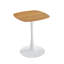 Table de bout moderne avec base à piédestal, petite table d'appoint pour le salon et la chambre à coucher-358424043