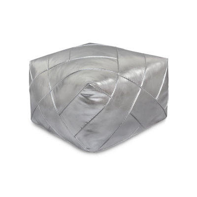 Faux Leather Pouf