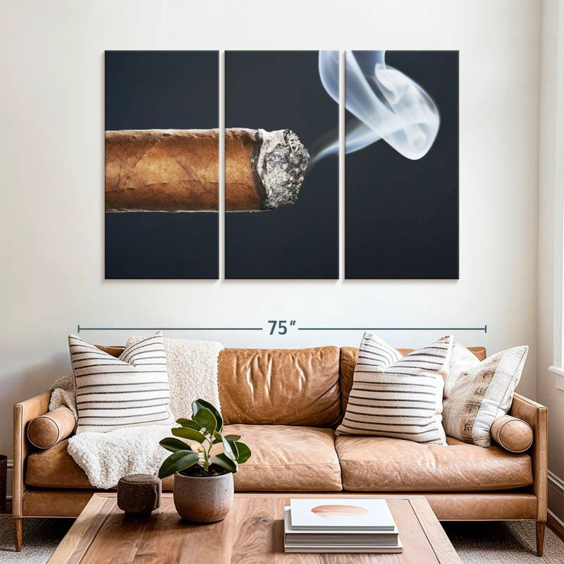 Senne Burning Cigar, 42" H x 65" W