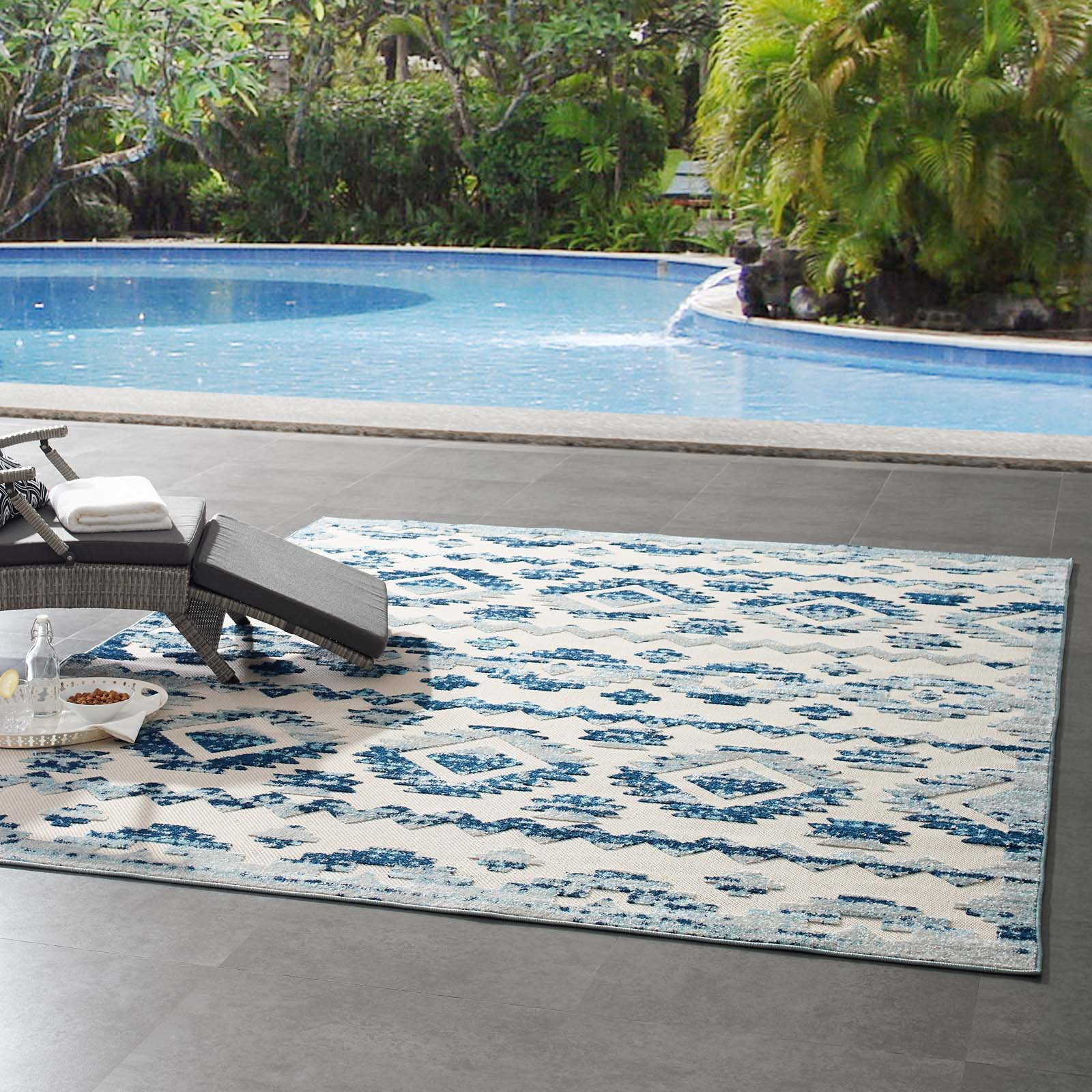 Modway Reflect Contemporary Abstract Diamond Indoor and Outdoor Area ...