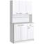 Buffet de cuisine 71 po autoportant moderne avec desserte et rangement
