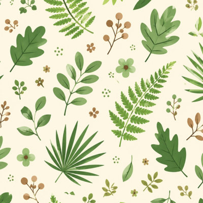Peler et coller papier peint eucalyptus feuille de botanique vert fougères feuilles de palmier Minimal Nature crème contact papier amovible mural auto-adhésif décoration murale pour armoires de cuisine de chambre à coucher 17,7 po x 118 po