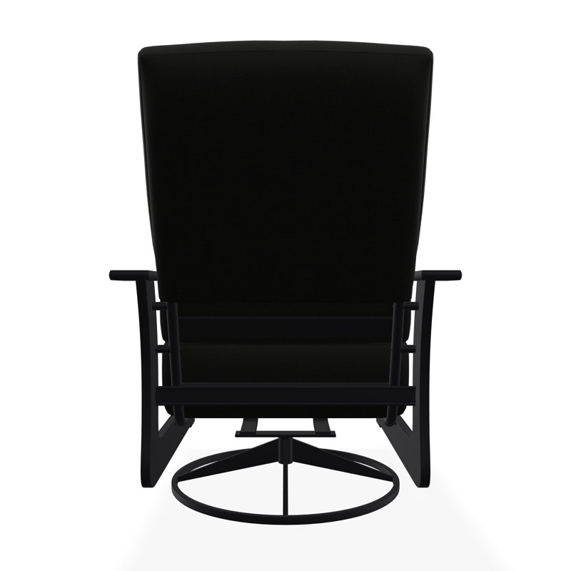 St. Catherine Marine Grade Polymer Deep Seating Cushion Swivel Rocker, Black, Black 5D Sunbrella®