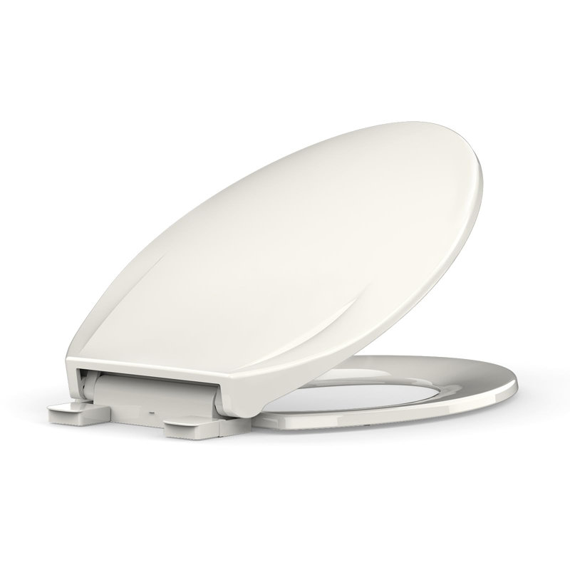 Siège de toilette rond, siège de toilette à dégagement rapide et fixation rapide, siège de toilette en plastique à fermeture en douceur