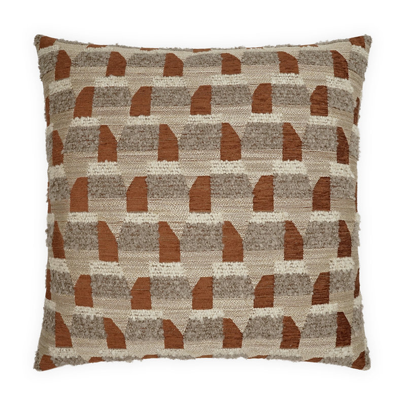 Oxido Throw Pillow, Rust, Square 20"
