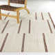 Rectangle Coterie Striped Machine Woven Polyester/Polypropylene Area Rug in Brown/Beige