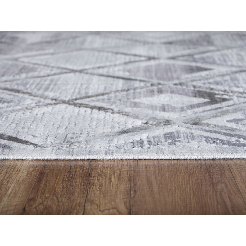 Altura Viscose Geometric Indoor Rug, Rectangle 6'7" x 9'6"