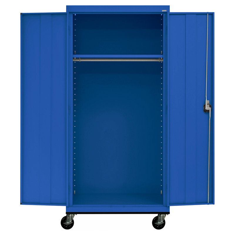 Steel, 78" H x 36" W  x  24" D, Blue