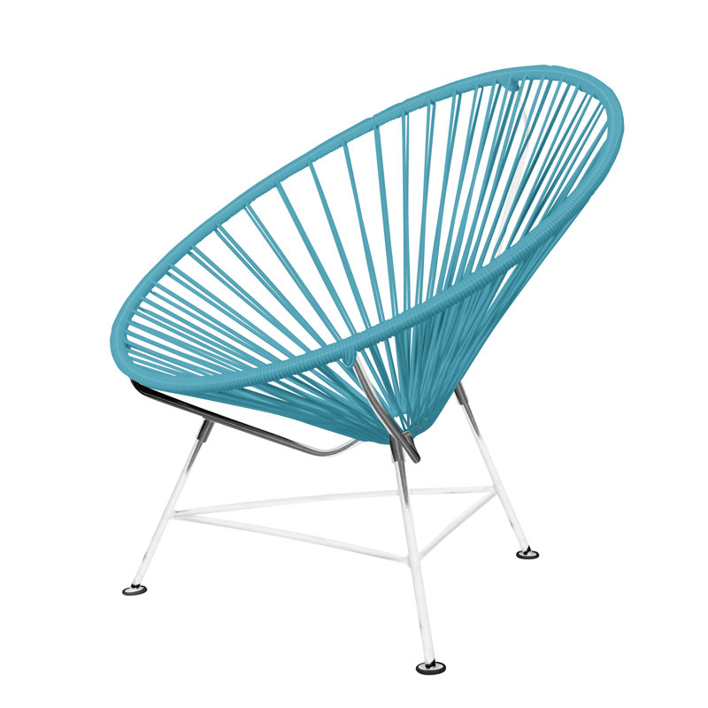 Innit Indoor Handmade Lounge Chair, Blue/Chrome