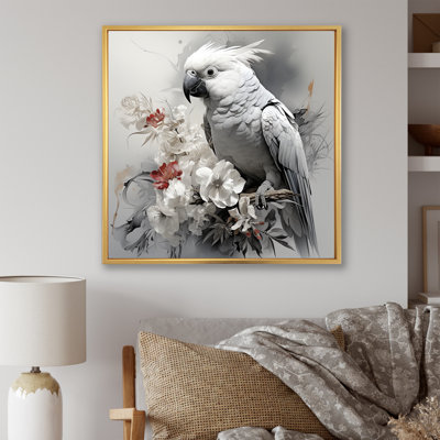 Gris gris perroquet tropical II - art mural perroquet