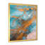 Turquoise luxueux et écoulement de marbre doré - peinture-2128054011-2128054014