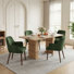 Chaise d'appoint rembourrée en bois massif avec accoudoirs
