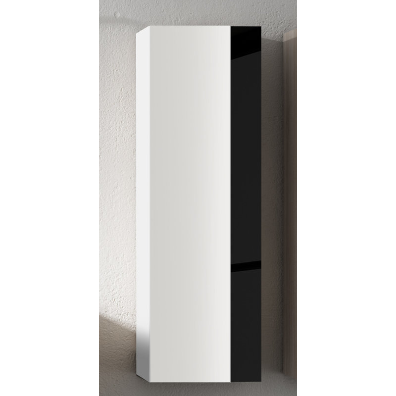 Malika Linen Cabinet, White/Black