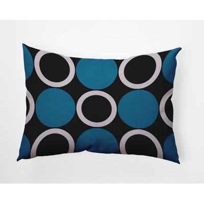 Polka Dots Outdoor Reversible Throw Pillow