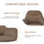 48.5cm H Vintage Faux Leather Dining Chairs-1579960038