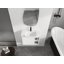 Meuble-lavabo mural 28 po avec lavabo en céramique blanche et garniture de porte à fermeture en douceur, blanc brillant-547994772