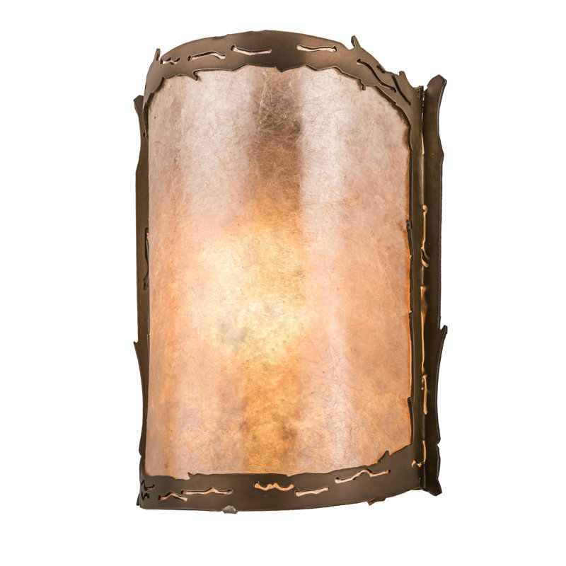 Rustic Lodge Flush Mounted Sconce