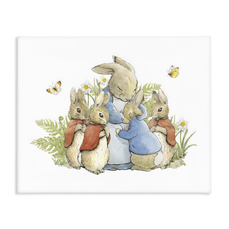 «Hugging Mother Rabbit Canvas», conception par Arlington Prints, H 30 po x l 40 po