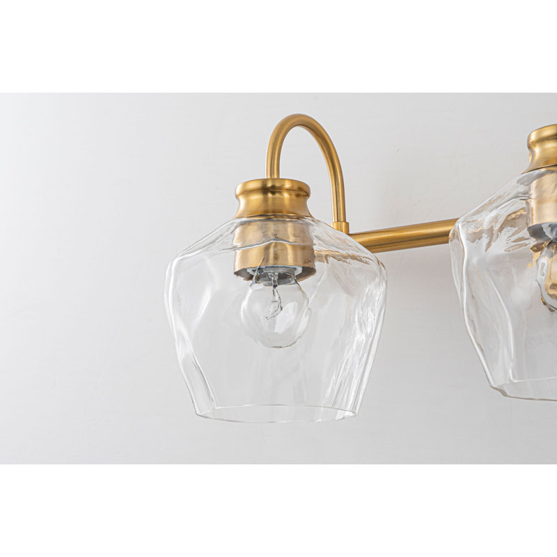Éclairage pour meuble-lavabo à intensité variable Montalto, Trois lumières, Doré