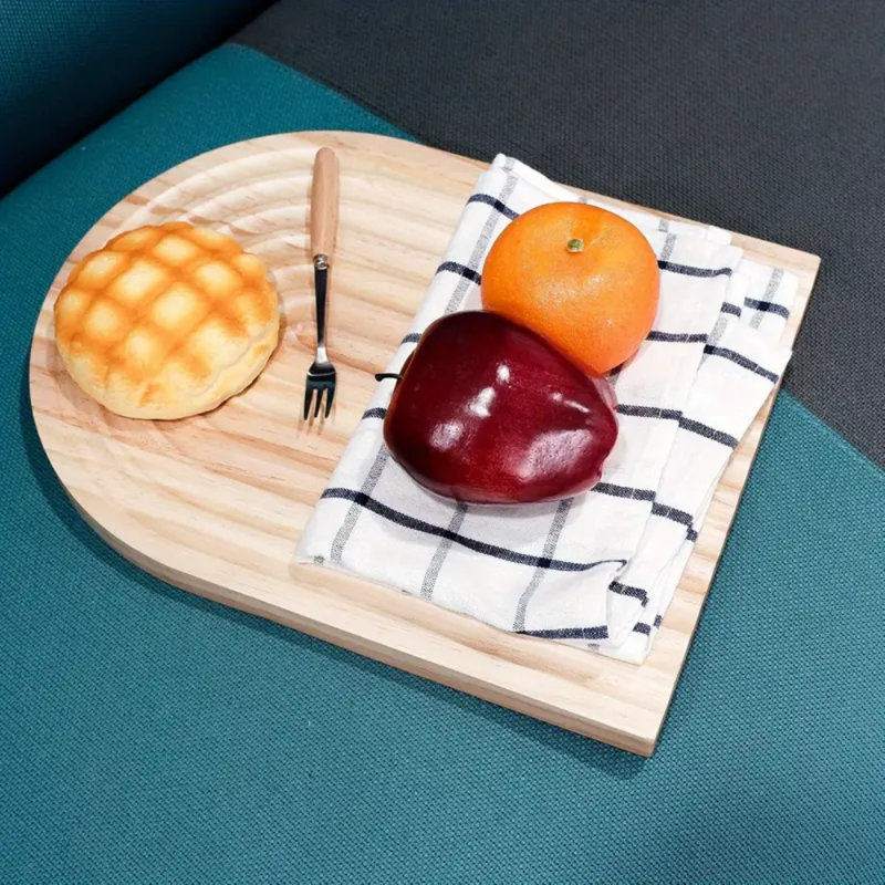 5 Packs Wooden Decorative Tray Set, Pine Wood Serving Tray For Coffee Table, Wooden Trays For Kitchen Shelf Home Decor