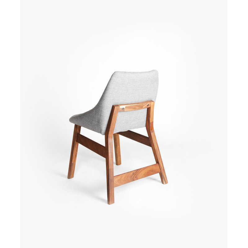 Nina Fabric Side Chair, Steel