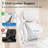 Ergonomic Office Chair. Click5 Lumbar Support with Flip-Up Arms. Modern Swivel Executive Chair and Computer Desk Chair White-65703841