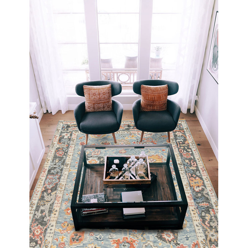 Cascade Hand Knotted Wool Area Rug, Rectangle 10' x 14'