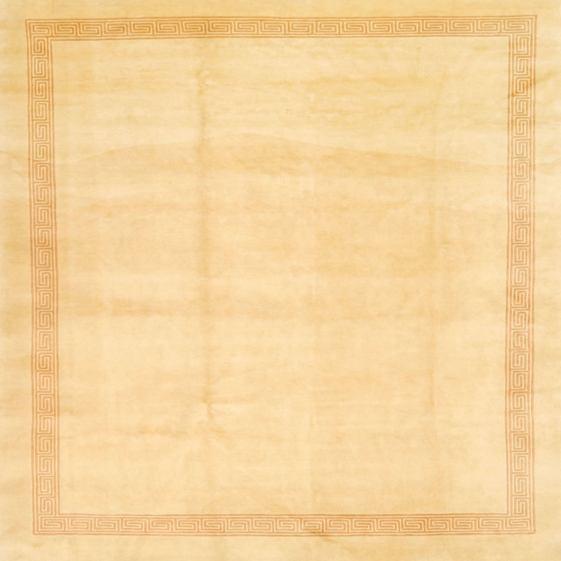 Tapis beige contemporain, Carré 3 pi