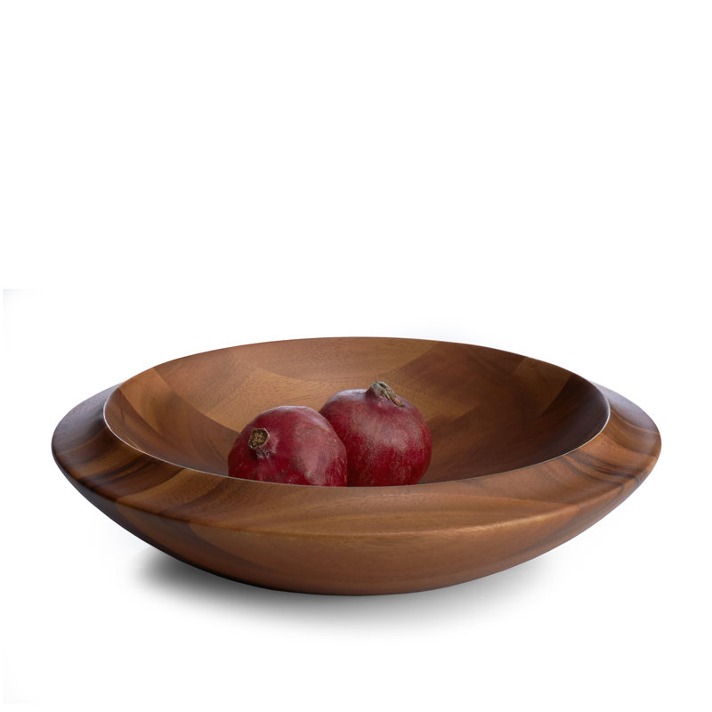 Nambe Skye Wood Centerpiece Bowl