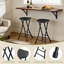 Ensemble de 2 tabourets de bar pliants avec barres transversales doubles, tabourets de comptoir en plastique portatifs pour la cuisine et les petits espaces-2037743414