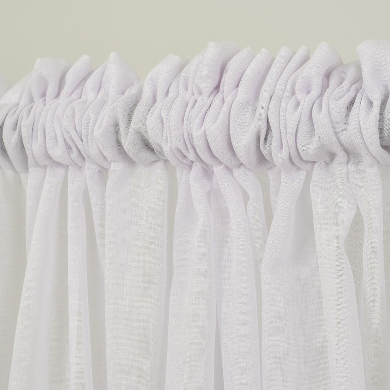 Panneaux de rideaux extra-longs transparents, Blanc, L 52 po x L 84 po