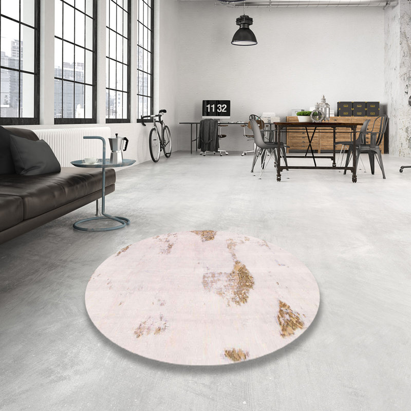 Abstract Indoor Rug, Round 6'