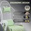 Metro Lane Adjustable Reclining Ergonomic Swiveling PC & Racing Game Chair with Footrest-2064168969