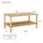 Open Storage Coffee Table Rectangular Center Table with 2-Tier Shelf-357481998