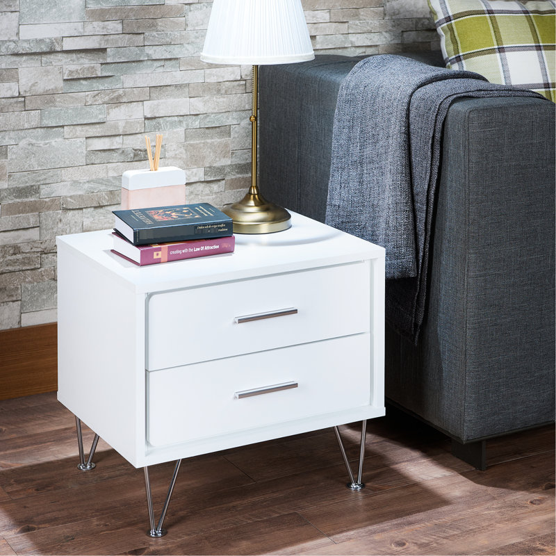Table d'appoint Deoss, Blanc