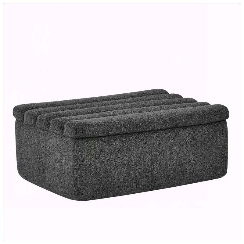 Repose-pieds modulaire pour canapé modulaire - Chenille, sans assemblage (supplémentaire), Noir