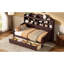Lit de jour simple rétro avec rangement, idéal pour les petites chambres à coucher, aucun tiroir et étagère de rangement requis, style, coffre-fort