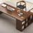 Walnut L-Shaped Solid Wood desks-107934396-107934398