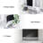 Long Monitor Stands Riser for 2 Monitors with Sliding Door-136206709